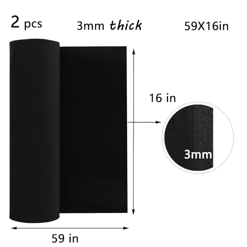 AMZQNART 3mm EVA Foam Sheets Roll for Craft Black Cosplay Foam 16x59in 2pcs - color: 2PCS:16×59in Black, size: 3mm-Thick