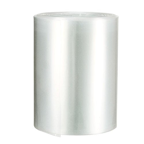 uxcell Battery Wrap PVC Heat Shrink Tubing 105mm Flat Width for 18650 5 Meter Length Clear - color: Clear, size: 105mm