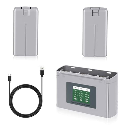 (2 Pack) 2400mAh Mini 2 Series Intelligent Flight Battery with Color LCD Display Three-Way Charging Hub, Max Flight Time 31 Mins,Compatible with DJI Mini 2/2 SE/SE/4K