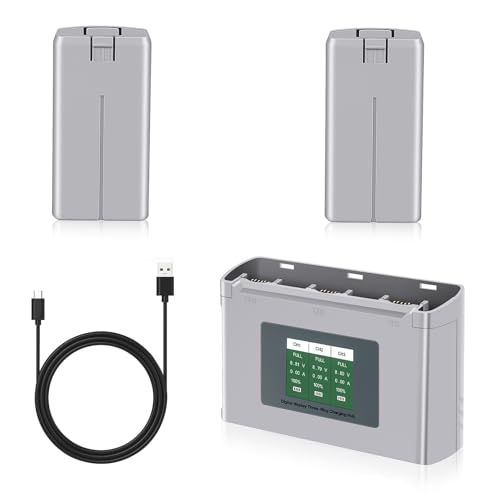 (2 Pack) 2400mAh Mini 2 Series Intelligent Flight Battery with Color LCD Display Three-Way Charging Hub, Max Flight Time 31 Mins,Compatible with DJI Mini 2/2 SE/SE/4K