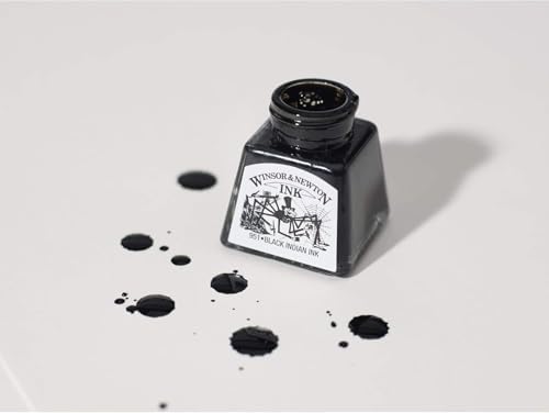 Winsor & Newton Drawing Ink 14ml Bottle : Crimson : (water Resistant) - color: Crimson
