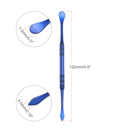 HARFINGTON 8pcs Wax Carving Tools 4.8" Double Ended Clay Tool Sapphire Blue - color: Sapphire Blue