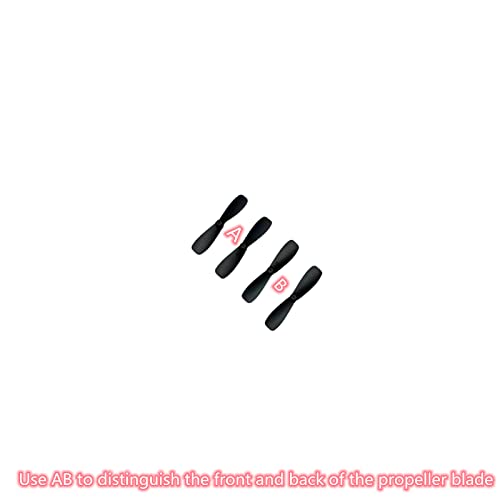 skrnrhrery Mini Propeller, Suitable for Small and Medium UAV Quadcopters - Nylon Propeller with 0.8 and 1.0mm Center Shaft, Blade Length 46/42/37mm - AB Positive and Negative (37MM Shaft 0.8) - size: Length 37 holes 0.8mm
