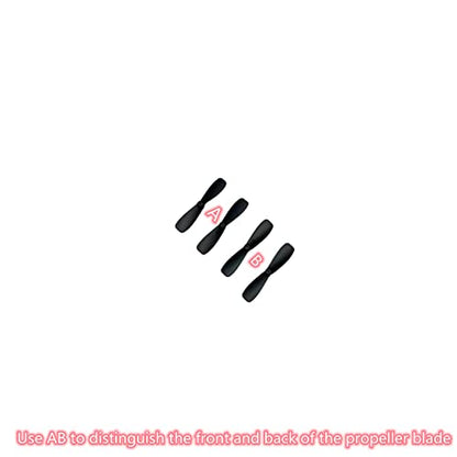 skrnrhrery Mini Propeller, Suitable for Small and Medium UAV Quadcopters - Nylon Propeller with 0.8 and 1.0mm Center Shaft, Blade Length 46/42/37mm - AB Positive and Negative (37MM Shaft 0.8) - size: Length 37 holes 0.8mm