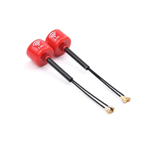 YoungRC FPV 5.8G LHCP Antenna High Gain 3Dbi FPV Mini Antenna (2PCS) - color: Red