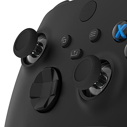 eXtremeRate Replacement Thumbsticks for Xbox Series X & S Controller, Joysticks Repair Kit for Xbox Wireless Controller, Custom Analog Stick Buttons for Xbox One S/X/Elite Controller - Black & Clear - color: Black & Clear
