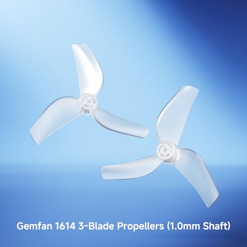 BETAFPV 12pcs Gemfan 1614 3-Blade Propeller with 1.0mm Shaft - Transparent