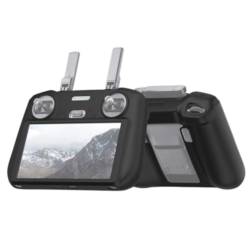 RC 2 Protective Silicone Cover for DJI RC2 Drone Remote Controller, Anti-Glare Screen Shade & Shockproof Case Controller Accessories,Compatible with Mini 5 Pro/Mini 4 Pro/Air 3S/Mavic 4 Pro - color: Black, style: RC2 Remote Controller