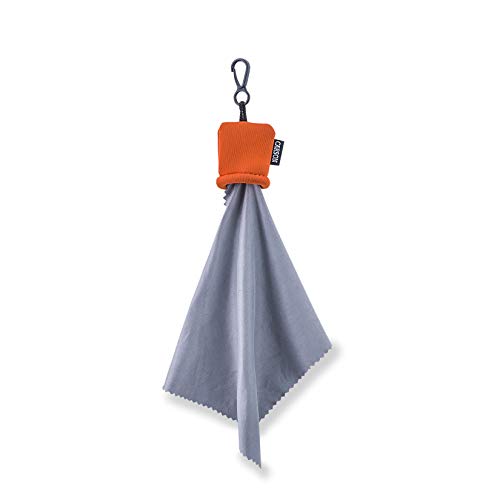 Carson Stuff-It Microfiber Lens Cloth Cleaning System for Eyeglasses, Smartphones, Tablets, Optics, Lenses, Cameras and More - color: Orange
