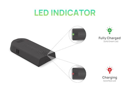UranHub M10C Drone Replacement Battery, 3.84V 900mAh Battery for 10Mins Flight Time, with USB Charging and LED Indicator for M10 and M10C Drone