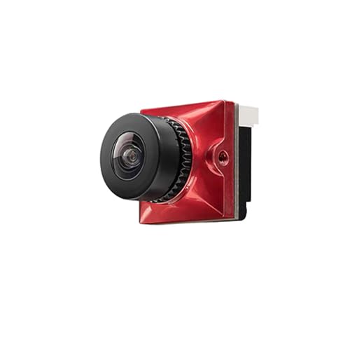 Modelhive FPV Ratel 2 Micro Camera - 1/1.8" Starlight Sensor, Super WDR, 160°/165° FOV, 1200TVL, Ultra-Light 5.9g for RC FPV Drone Racing & Freestyle (Red) - color: Red