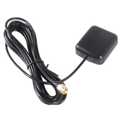 GPS Navigation Antenna with SMA Male Connector Vehicle Waterproof Active GPS Antenna for Car Stereo Head Unit GPS Navigation System Module Truck Marine Boat GPS Tracker
