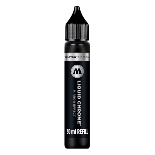 Molotow Liquid Chrome Alcohol-Based Refill, 30ml Bottle, 1 Each - size: 1 Count (Pack of 1), style: Refill