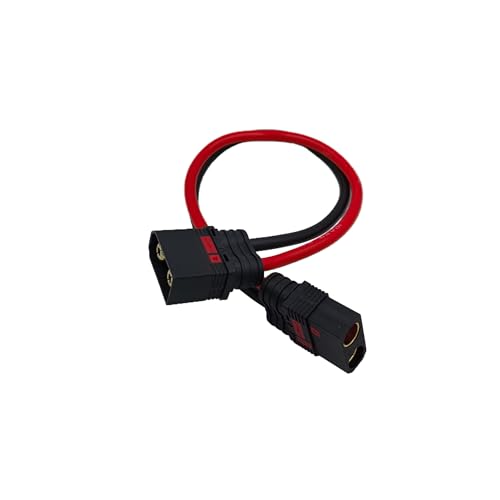 QS8-S Male to QS8-S Anti-Spark Female Extension Cable Silicone for RC Drone Lipo Battery Electric Motorcycle E-Bike Output Cable Anti-Spark Male to Female, 10AWG Silicone, 11.8 inch