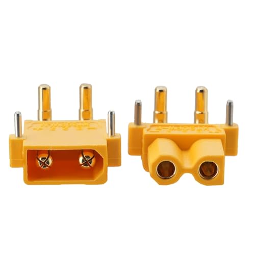 ELFCULB 10 Pairs Amass XT30PW Male and Female Connectors for FPV Drones - color: 10 Pairs XT30PW