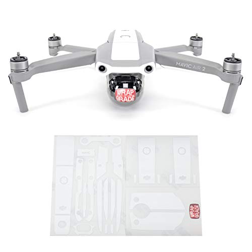 Wrapgrade Skin Compatible with DJI Mavic Air 2 | Accent Color B (Racing White) - color: Racing White