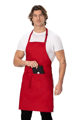 Chef Works Unisex Butcher Apron - color: Red