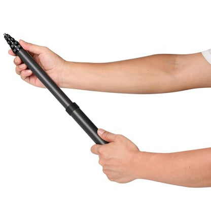 3m Invisible Carbon Fiber Selfie Stick for Insta360 X5/X4(Black) - color: Black