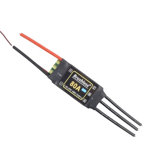 RC Helicopter 80A Brushless BHLeli HV ESC 2-6S LiPo Battery UBEC 5A/5V Output RC Airplane FPV Racing Quad Fixed Wing Multi-axis Drone Quadcopter Aircraft