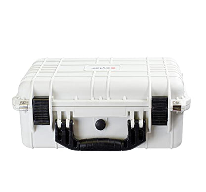 Eylar Standard 16" Gear, Equipment, Hard Camera Case Waterproof with Foam TSA Standards - color: White