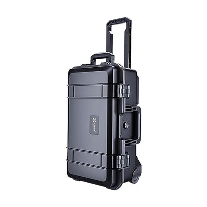 Lykus HC-5120 Hard Case with Wheels and Foam, Inner Size 18.98*10.24*6.3in - size: HC-5120
