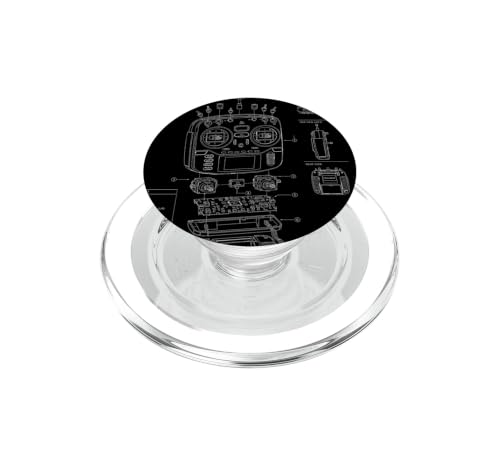 RC Transmitter Blueprint FPV Drone RC Car Radio Controller PopSockets PopGrip for MagSafe - style: Magnetic PopGrip