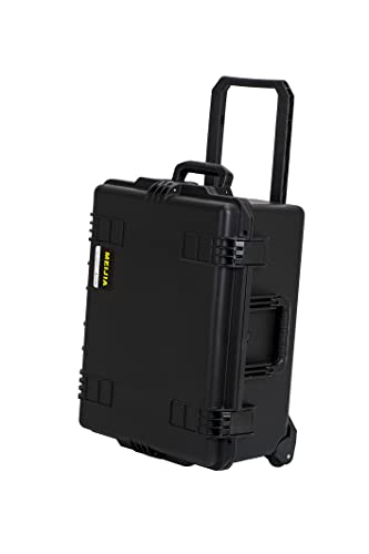 MEIJIA Premium Waterproof Rolling Hard Camera Case,Hard Protective Case with customizable fit foam and wheels,Full Protection with Light&Convenient Design,Elegant Black (24.6"X19.7"X11.7") - size: 24.6"X19.7"X11.7"