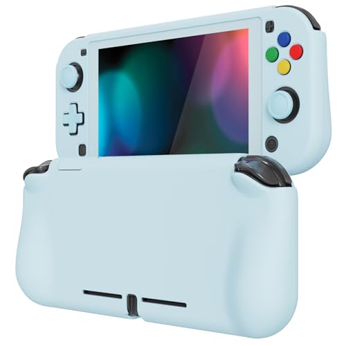 PlayVital ZealProtect Protective Case for Nintendo Switch Lite, Ergonomic Grip Hard Cover - Durable Shock-Absorbent Anti-Scratch with Screen Protector & Thumb Grip Button Caps, Heaven Blue - color: Heaven Blue