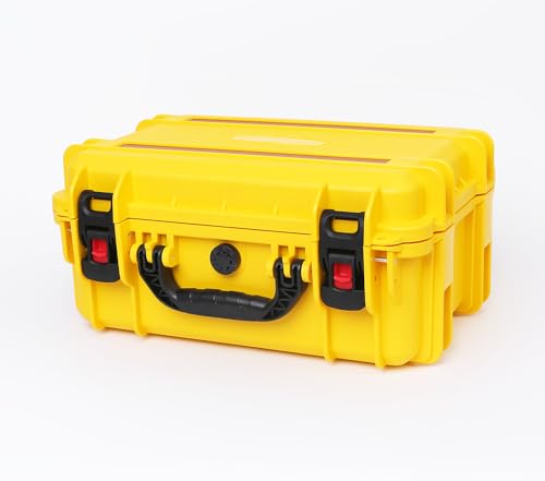 18in Waterproof Hard Shell Case with DIY Customizable Foam Insert (16 x 11x 7.8in Interior) - color: Yellow