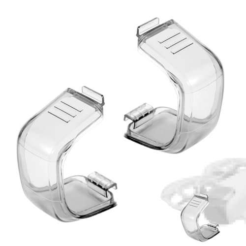 2pcs Drone Lens Cover for DJI NEO, Transparent Black Gimbal Protector Case