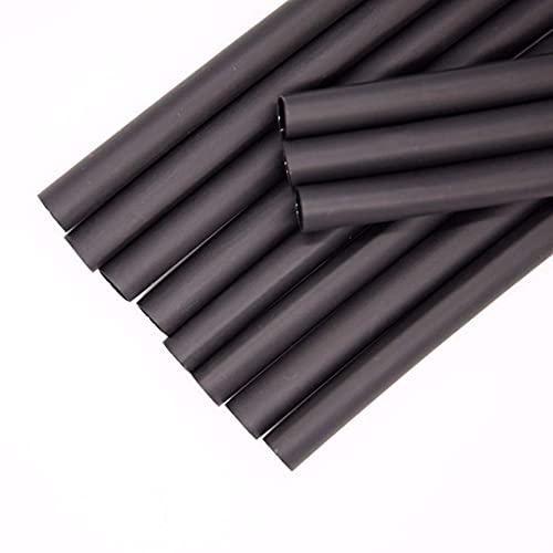 20 Ft 3/8" (Diameter) Dual Wall Black Heat Shrink Tubing 3:1, Each 1 Ft Long, 20 PCS,No Wrinkle Electrical Shrink Tube for Wires,Marine Grade Shrink Tube with Adhesive Lined Waterproof 20 Ft in Total - size: 9.5mm(3/8")-20FT Black