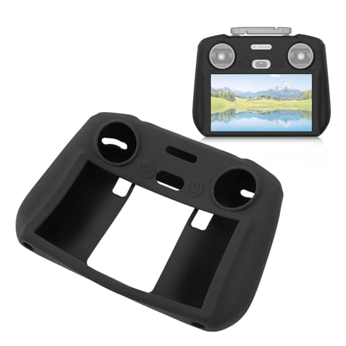 Silicone Protective Cover Case for Mini 4 Pro Air 3 RC 2, Shockproof Protective Case Compatible with Mini 4 Pro Air 3 RC 2 Controller Accessories, Comfortable Grip (Black)