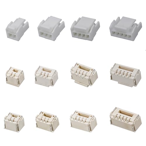 GH1.25 Connectors Kit Vertical/Horizontal SMD Socket and Crimp Terminal Compatible with JST GH 1.25mm 2/3/4/5 Pin Housing Connector Adapter