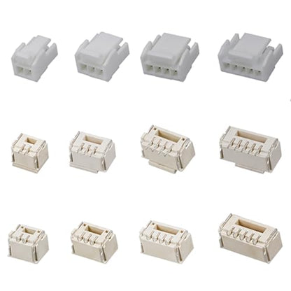 GH1.25 Connectors Kit Vertical/Horizontal SMD Socket and Crimp Terminal Compatible with JST GH 1.25mm 2/3/4/5 Pin Housing Connector Adapter
