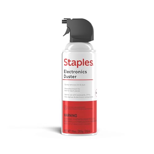 Staples Compressed Air Duster, 10 oz Can, Electronics & Keyboards, Office