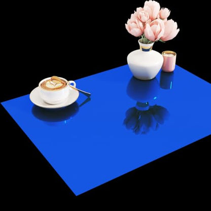 WESTICK Blue Mirror Film Wallpaper Peel and Stick Mirror Stickers for Wall - color: 3.Blue