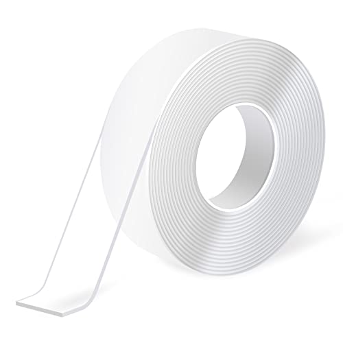 Art3d Traceless Nano Double-Sided Tape, 1/24 Inch x 2 Inch x 10 ft, Crystal - size: 1/24" x 2" x 10'