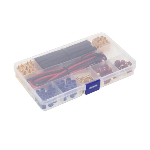 CHICHIYANG T Plug EC3 XT60 Male and Female Connector Adapter Tube Set for RC FPV Lithium Battery