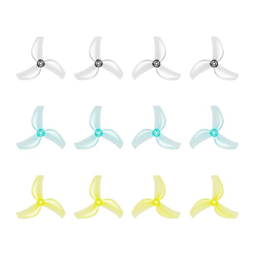 BETAFPV 12pcs Gemfan 1611 40mm 3-Blade Propellers with 1.5mm Shaft Hole, Strength Lightweight for 1102,0802SE Brushless Motors, for 2S FPV Racing Freestyle Drone like Pavo Femto Brushless Quadcopter