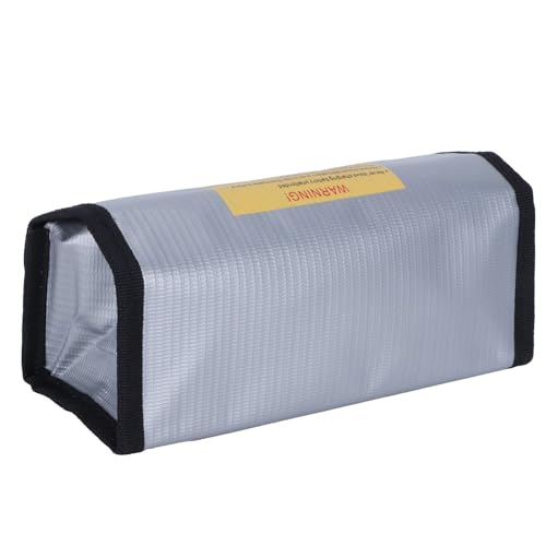 7.28x2.95x2.36in Fireproof Storage Bag Hook and Loop Fasteners Secure Enclosed Design High Temp Resistance Pouch for LIPO Battery