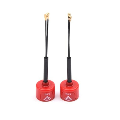 YoungRC FPV 5.8G LHCP Antenna High Gain 3Dbi FPV Mini Antenna (2PCS) - color: Red
