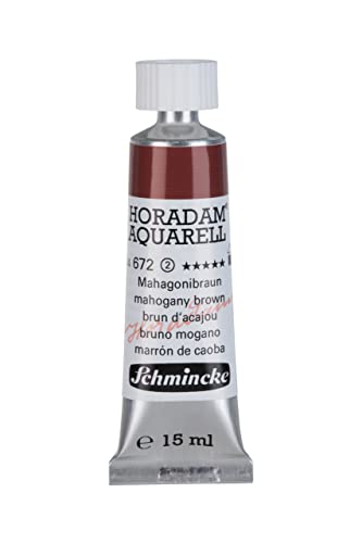 Schmincke HORADAM AQUARELL mahogany brown 15 ml, 14672006 - color: 672 mahogany brown, size: 0.5 Fl Oz (Pack of 1)