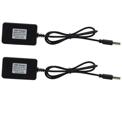 Blomiky 2 Pack 11.1V 2000mA XH-4P Plug USB Charge Cable for 3S Lipo Battery /11.1V 2A USB 2
