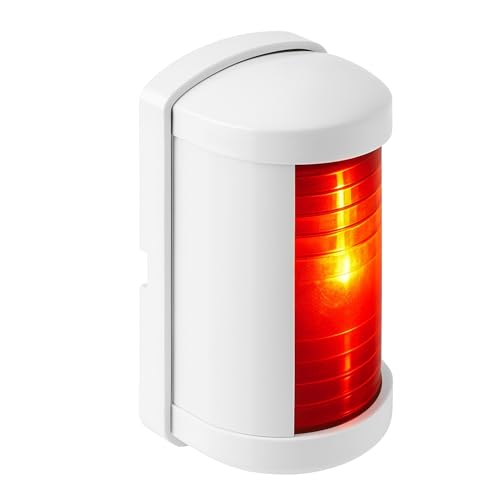 SEAFLO 11 Series Mini Sized LED Red Port Navigation Light 12V, 1W, IP67 Waterproof, 2NM Visibility, High-Brightness, Impact-Resistant for Boats Under 65 ft (20m) 4-Year Warranty - color: Port (Red), size: Mini, style: White