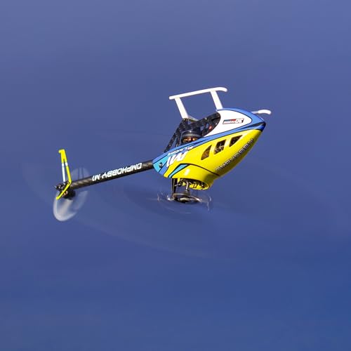 OMPHOBBY M1 V3 PRO BNF 100 Class 6CH Mini 3D RC Helicopter Yellow - color: Yellow