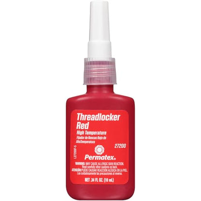 Permatex 27200 Hiigh Temperature Threadlocker Red, 10 ml - size: 10 ml, style: Liquid - High Temperature
