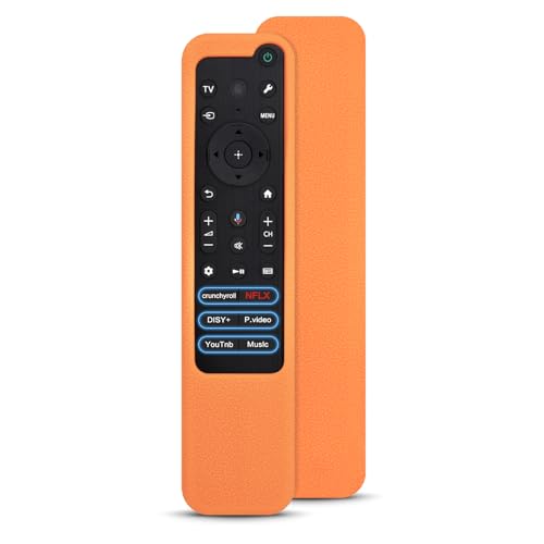 Silicone Cover for Sony RMF-TX811U/TX820U Remote with Lanyard, Orange - color: Non Glow Orange