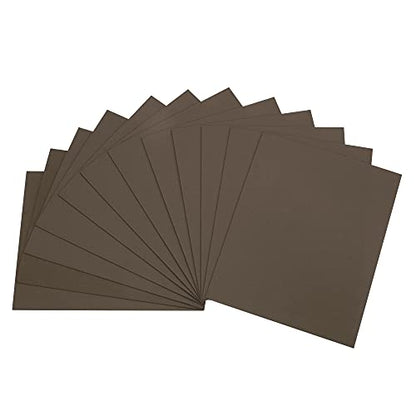 uxcell Dark Brown EVA Foam Sheets 11 x 8 inch 1.7mm Thickness for Crafts DIY Projects, 12 Pcs - color: Dark Brown