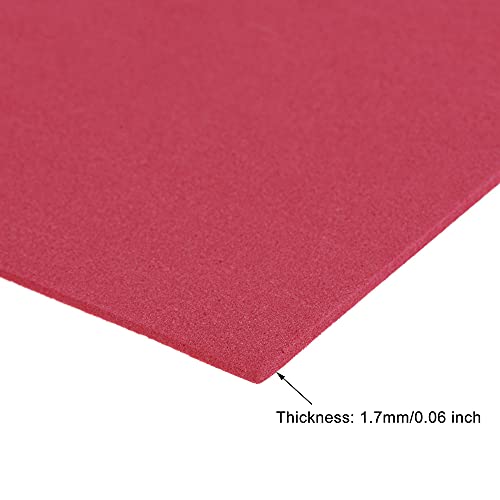 uxcell Dark Red EVA Foam Sheets 11 x 8 inch 1.7mm Thickness for Crafts DIY Projects, 12 Pcs - color: Dark Red