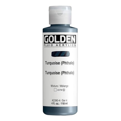 Golden Fluid Acrylics - Turquois (Phthalo) - 4 oz Bottle